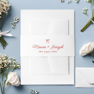 Cintas Para Invitaciones Cinta De Arco Dibujada A Mano Roja Boceto Boda
