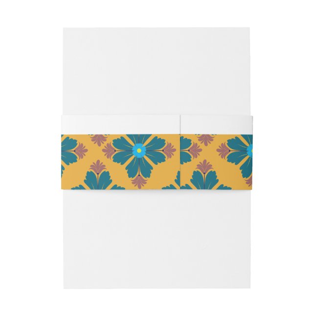 Cintas Para Invitaciones Cinta de estampado floral (Reverso ejemplo)