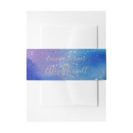 Cintas Para Invitaciones Cinta para Invitación de Boda | Acuarela Azul