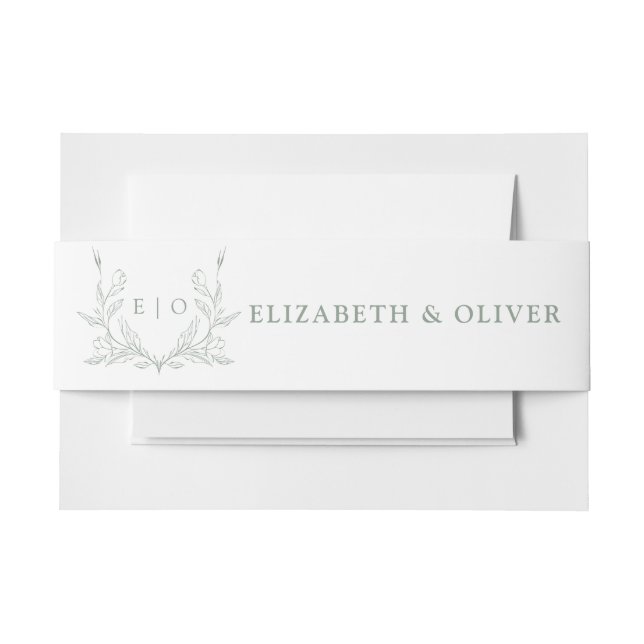 Cintas Para Invitaciones Cinturón de banda para invitación de boda con cres (Anverso Ejemplo)