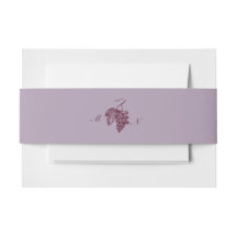 Cinturón de boda con monograma de uva y lila cirue