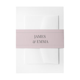 Cintas Para Invitaciones Cinturón de boda minimalista Rosa Crepuscular