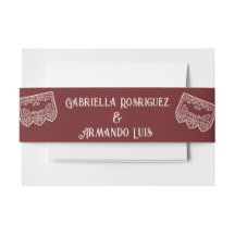 Cinturón de boda moderno borgoña