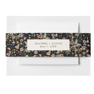 Cintas Para Invitaciones Cinturón de Invitación Boho Negro