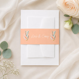 Cintas Para Invitaciones Cinturón de Invitación de Boda con Acuarela de Mel