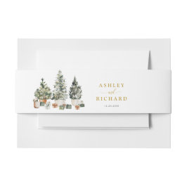 Cintas Para Invitaciones Cinturón de Invitación de Boda con Árbol de Navida