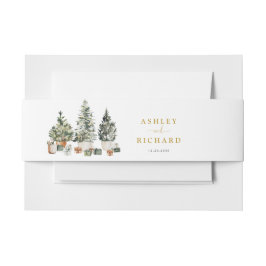 Cintas Para Invitaciones Cinturón de Invitación de Boda con Árbol de Navida