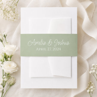 Cintas Para Invitaciones Cinturón de Invitación de Boda con Letra Script Ve