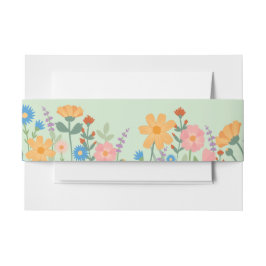 Cintas Para Invitaciones Cinturón de Invitación de Boda de Flor Silvestre d