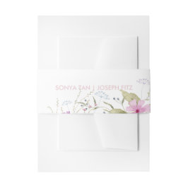 Cintas Para Invitaciones Cinturón de Invitación de Boda Floral