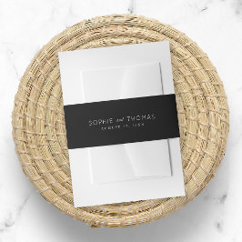 Cintas Para Invitaciones Cinturón de Invitación de Boda Negro