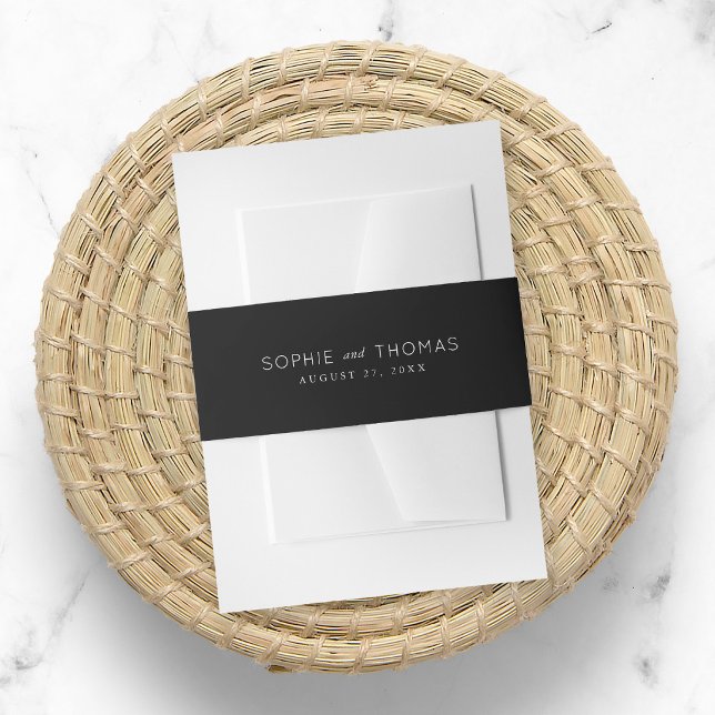 Cintas Para Invitaciones Cinturón de Invitación de Boda Negro (Subido por el creador)