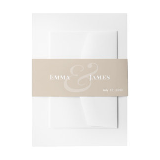 Cintas Para Invitaciones Cinturón de Invitación de Boda Reverse Champ | Nom