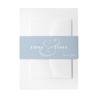 Cintas Para Invitaciones Cinturón de Invitación de Boda Reverse DBlue | Nom