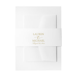 Cintas Para Invitaciones Cinturón de Invitación de Boda Simple Elegancia -