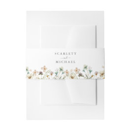 Cintas Para Invitaciones Cinturón de Invitación de Flor Silvestre