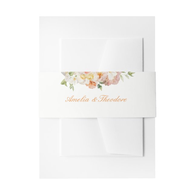 Cintas Para Invitaciones Cinturón de Invitación de Jardín de Verano de Ranu (Anverso Ejemplo)