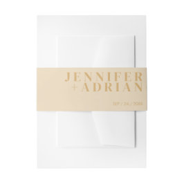 Cintas Para Invitaciones Cinturón de Invitación Minimal Holandés Blanco