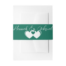 Cintas Para Invitaciones Cinturón de Invitación Verde Esmeralda