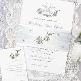 Cintas Para Invitaciones Cinturón de pájaros de amor floral