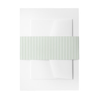Cintas Para Invitaciones Cinturón de Vientre de Boda a Rayas Verde Salvia