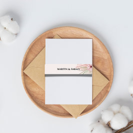 Cintas Para Invitaciones Cinturón de vientre de boda botánico boho neutral