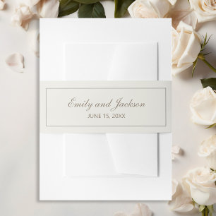 Cintas Para Invitaciones Cinturón de Vientre de Boda con Letra de Escritura