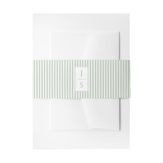 Cintas Para Invitaciones Cinturón de Vientre de Boda con Monograma de Rayas