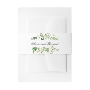 Cintas Para Invitaciones Cinturón de Vientre de Boda con Verde de Eucalipto