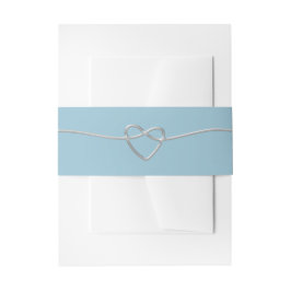 Cintas Para Invitaciones Cinturón de vientre de boda de invierno azul polvo