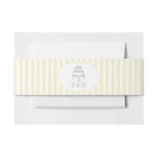 Cintas Para Invitaciones Cinturón de Vientre de Boda Elegante con Rayas Ama
