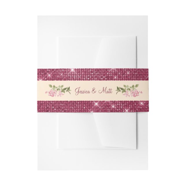 Cintas Para Invitaciones Cinturón de Vientre de Boysenberry (Anverso Ejemplo)