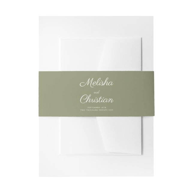 Cintas Para Invitaciones Cinturón de vientre de invitación (Anverso Ejemplo)