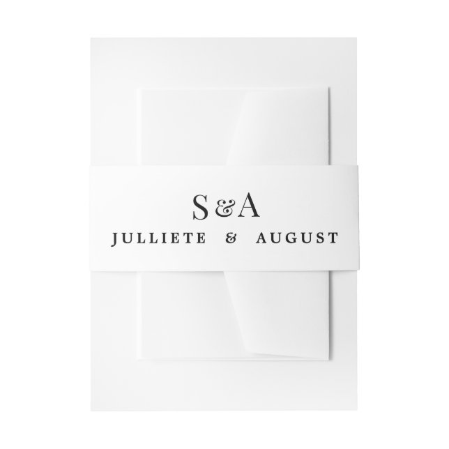 Cintas Para Invitaciones Cinturón de Vientre de Invitación de Boda (Anverso Ejemplo)