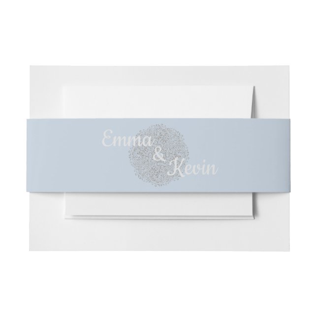 Cintas Para Invitaciones Cinturón de vientre de invitación personalizada (Anverso Ejemplo)