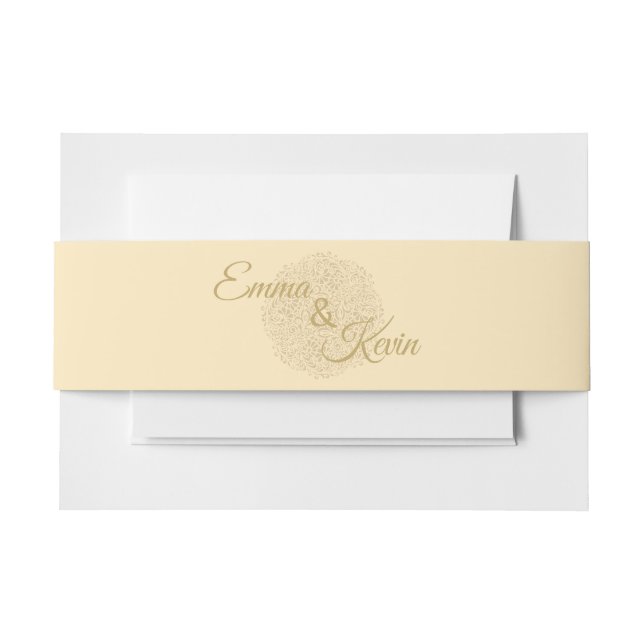 Cintas Para Invitaciones Cinturón de vientre de invitación personalizada (Anverso Ejemplo)