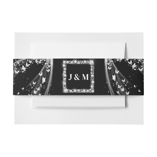 Cintas Para Invitaciones Cinturón de vientre de invitación personalizada (Anverso Ejemplo)