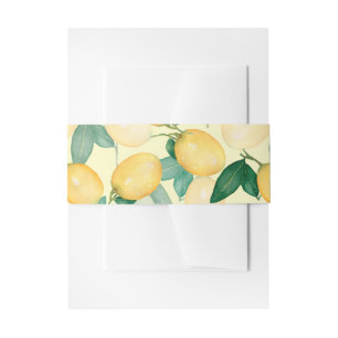 Cintas Para Invitaciones Cinturón de vientre de limones elegantes
