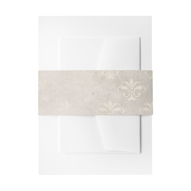 Cintas Para Invitaciones Cinturón de vientre de marfil (Anverso Ejemplo)