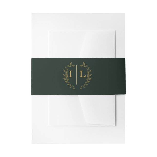 Cintas Para Invitaciones Cinturón de vientre Emerald Elegance (Anverso Ejemplo)