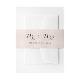 Cintas Para Invitaciones Cinturón de vientre minimalista – Texto personaliz