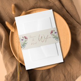 Cintas Para Invitaciones Cinturón de Vientre para Boda de Jardín de Flores
