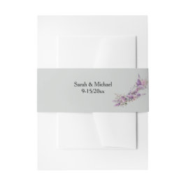 Cintas Para Invitaciones Cinturón floral lila