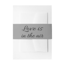 Cinturón gris de amor gris y negro para boda