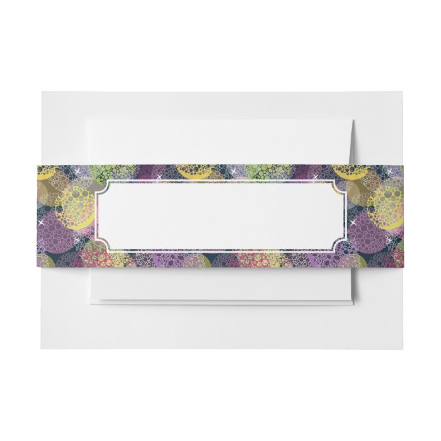 Cintas Para Invitaciones Círculo lindo abstracto del lunar (Anverso Ejemplo)