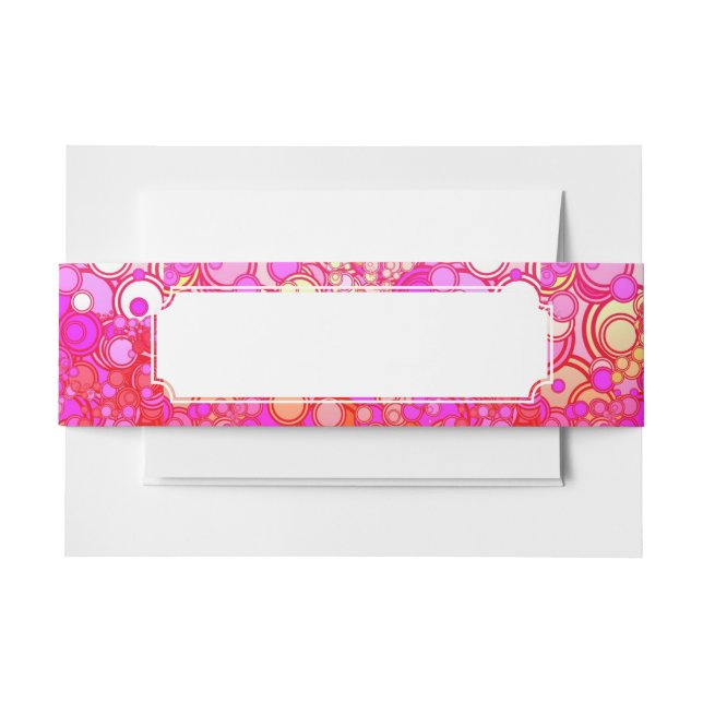 Cintas Para Invitaciones Círculos retros (Anverso Ejemplo)
