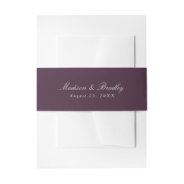 Cintas Para Invitaciones Ciruela Morada Oscura | Boda