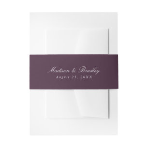 Cintas Para Invitaciones Ciruela Morada Oscura Boda