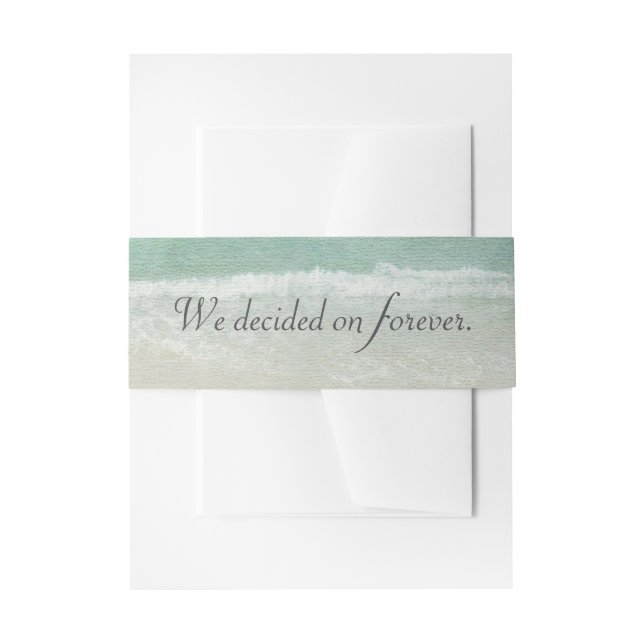 Cintas Para Invitaciones Cita boda y acuarela oceánica (Anverso Ejemplo)