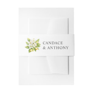 Cintas Para Invitaciones Citrus Floral Boda